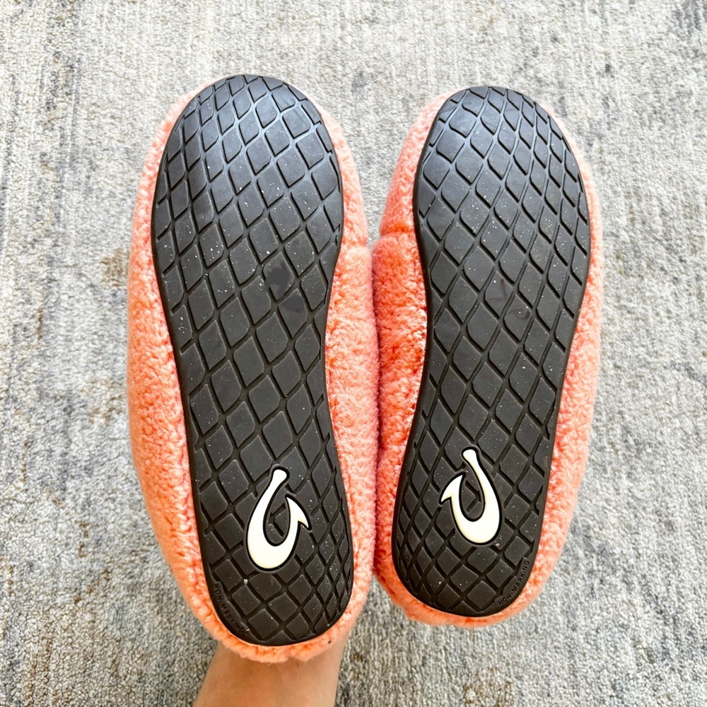 OluKai Women's Nohea Heu Slippers Size 10 Peach Comfy Cozy Hard Sole Trendy - Picture 4 of 7